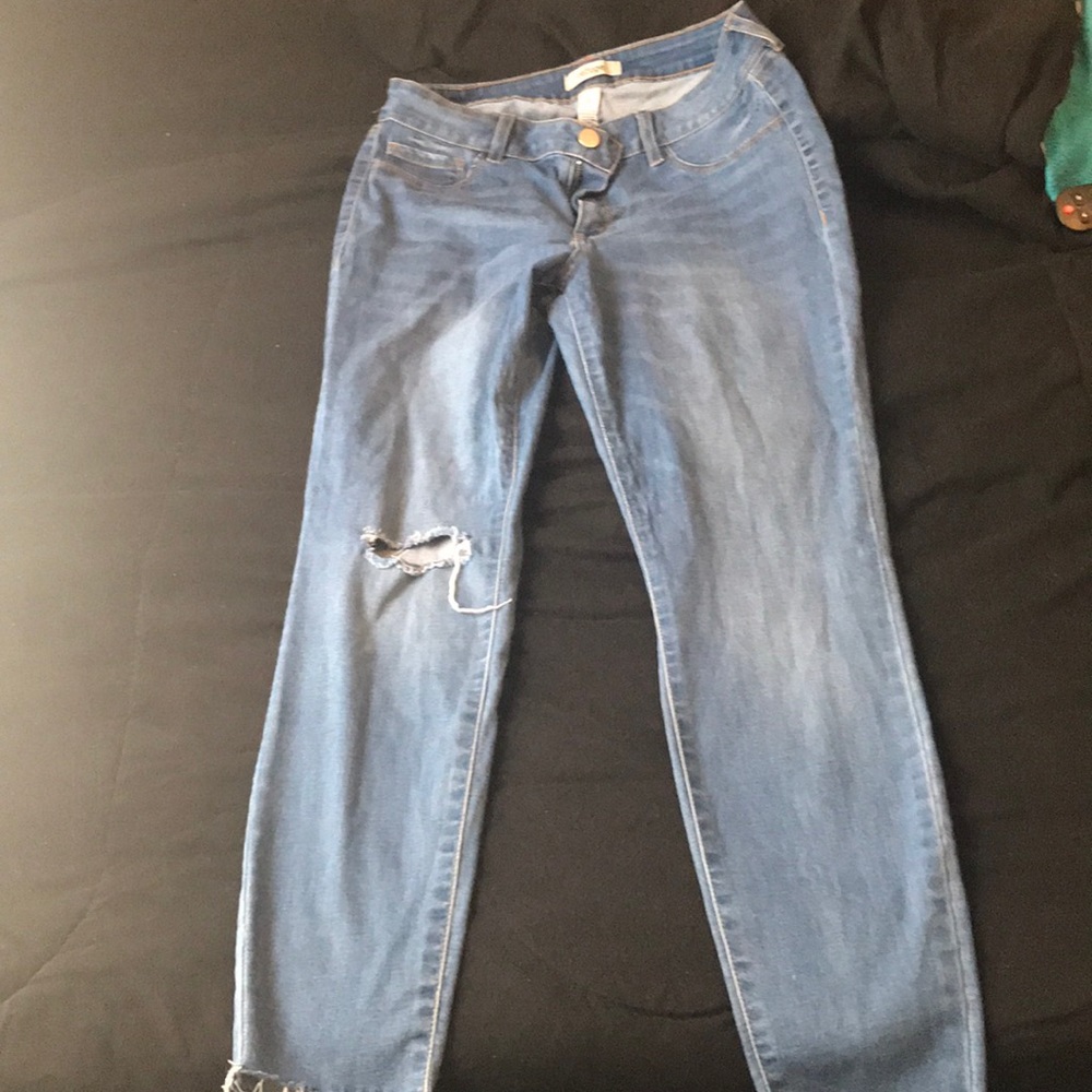 Stretchy Fringed Charlotte Russe Jeans, Size 12